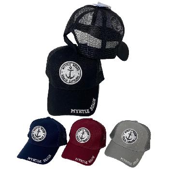 Myrtle Beach, SC Hat [Seal with Anchor] Summer Mesh