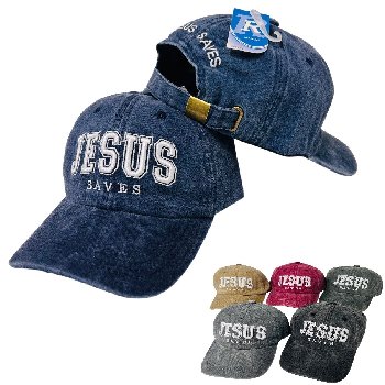 Vintage Washed Cotton Cap [JESUS SAVES]