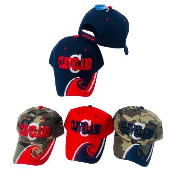 CLEVELAND Hat "C" [C/Wave on Bill] Navy/Red