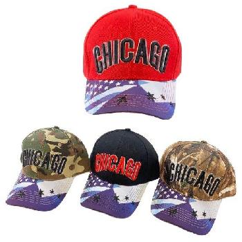 CHICAGO Hat [Sublimation Star/Flag Bill]
