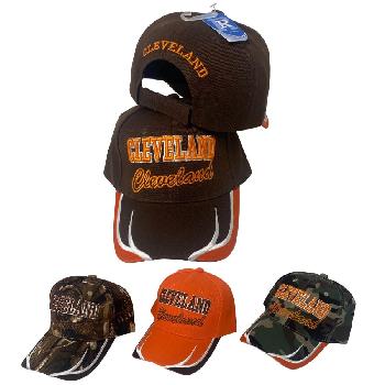 CLEVELAND B/O Hat [Block/Script Lettering] Embroidered Bill