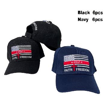 3D Cross/Flag Hat [Faith-Freedom]