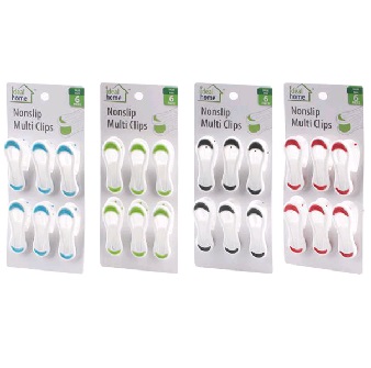 6pk Nonslip Multi Purpose Clip