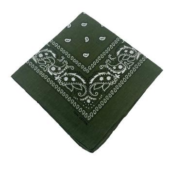 Bandana-Hunter Green Paisley