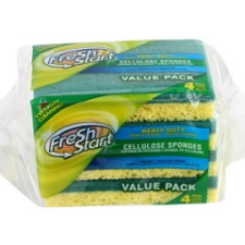 4pk Fresh Start Heavy Duty Cellulose Sponges