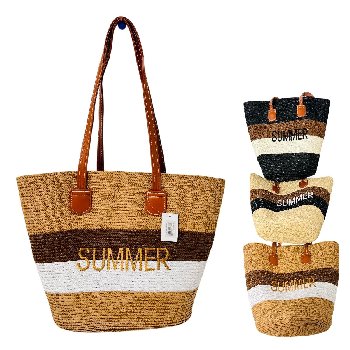Ladies Woven Tote [Triple Tone] SUMMER