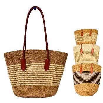 Ladies Woven Tote [Thin Stripes]