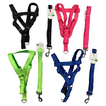 Nylon Dog Harness with 48" Leash [Medium]