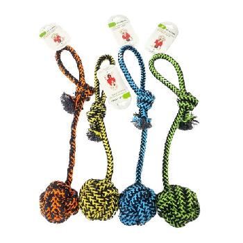 Rope Knot Ball with Tug Handle