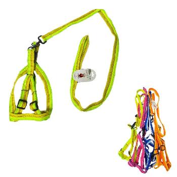 4-Color 48" Leash & Harness Set [Medium/Large]