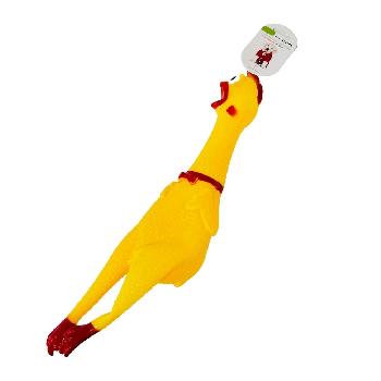 14" Rubber Chicken Squeaky Toy