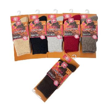 1pr Ladies Merino Lamb's Wool Socks [Assorted Colors] 9-11