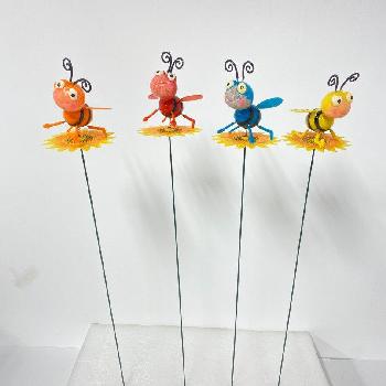 Yard Stake [Bumblebee with Springing Wings & Feet]