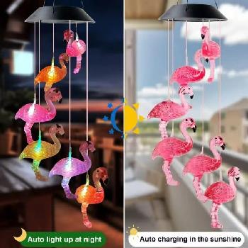 Solar Color-Changing Wind Chimes [Dragonflies]