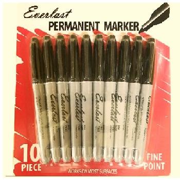 10pk Black Marker [Fine Point]