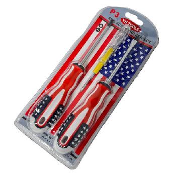 8.5" 2pc Flag Screwdriver with Bonus Mini Screwdriver