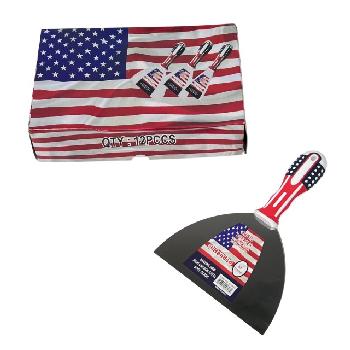 6" Stiff Chisel Scraper with Flag Handle