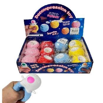Squeeze/Pop-Up Spaceman in a Moonrock Toy