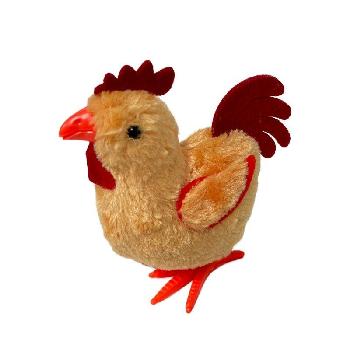 Wind-Up Plush Jumping Rooster Toy