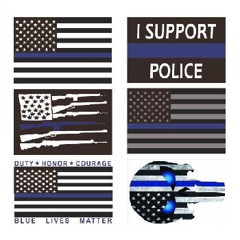 4"X6" Bumper Sticker Blue Line