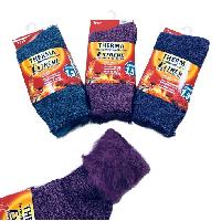 1pr Ladies Thermal Sock 9-11 [Rolled Top]