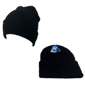 Knitted Cuffed Hat [Black Only] 80g