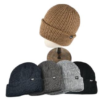 Plush-Lined Knit Toboggan [Ribbed] Solid Colors