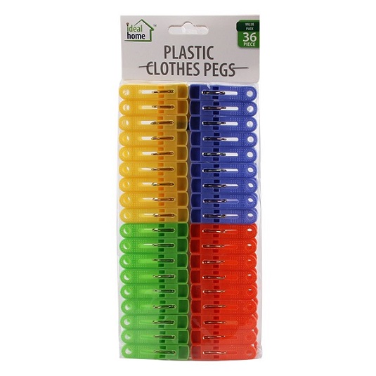 36pk Plastic Clothes Pegs