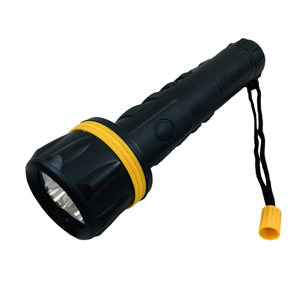 9.75" 3 LED Flashlight [Black with Yellow Accent]