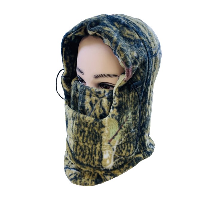 Extra-Warm Camo Fleece Hooded Face Mask