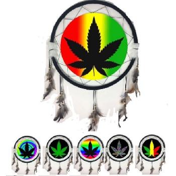 6.5" Mandalas [6 Assorted Styles] Marijuana Leaf