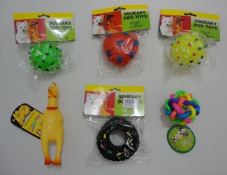 Assorted Pet Toys-Rattles & Squeakers