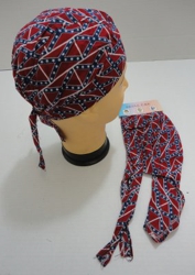 Skull Cap-Small Rebel Flag