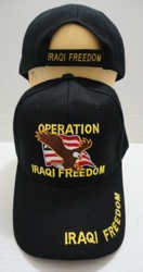 IRAQI Freedom Hat with Flag and Eagle - Black Only