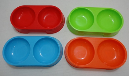 Small Double Pet Dish [Bright Colors]