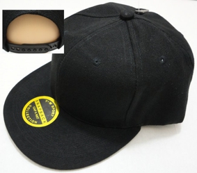 Snap-Back Flat Bill Cap [Black/Black] - Black Underbill