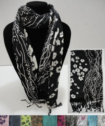Fashion Scarf-Flowers & Squiggles
