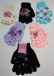 Girls Printed Gloves