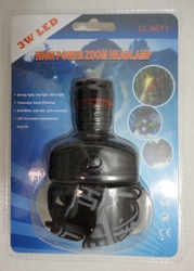 3W High Power Zoom Headlamp