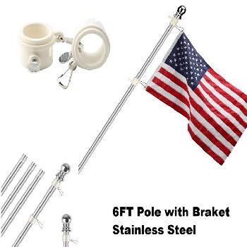 6FT Flag Pole Kit [Silver]