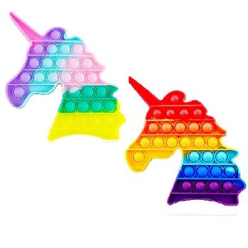 Push Pop Fidget Toy [Rainbow/Tie-Dye Unicorn] 6.5"X6"