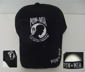 POW/MIA Hat  [Shadow] - Black Only