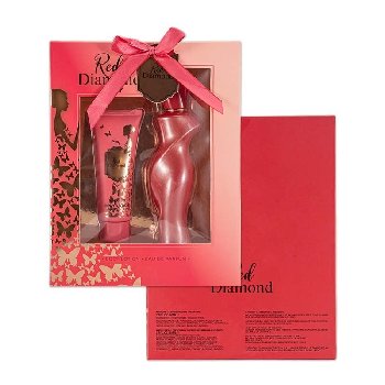 2pc Set Ladies Eau De Parfum [Red Diamond] 2.8oz Bottle/2.8oz Lotion