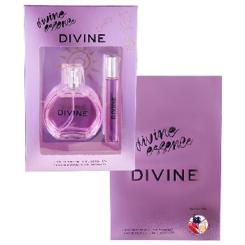 2pc Set Ladies Eau De Parfum [Divine] 1.7oz Bottle/0.34oz Roll-On