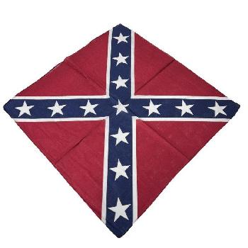Bandana-Large Rebel Flag [Dk Red]
