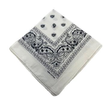 Bandana-White Paisley