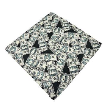Bandana-Money - 100% Cotton. 22"x22" Square.