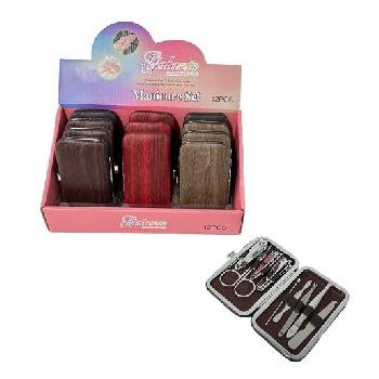 9pc Manicure Care Set [Wood Grain]