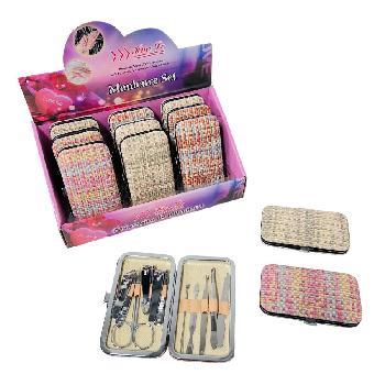 9pc Manicure Care Set [Multicolor Woven]