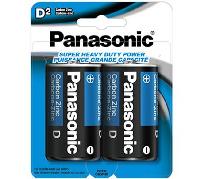 2pk Panasonic D Batteries